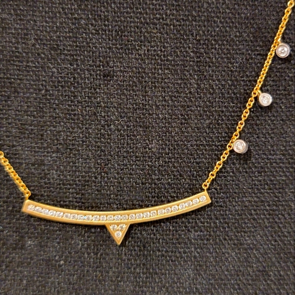 Meira t 14k YELLOW GOLD DIAMOND NECKLACE ๐ ๐ 18" - Picture 3 of 12